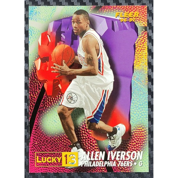 1996-97 FLEER ALLEN IVERSON LUCKY 13 ROOKIE INSERT